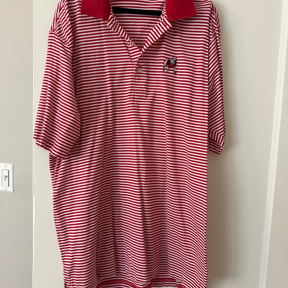 Red Striped Polo Shirt